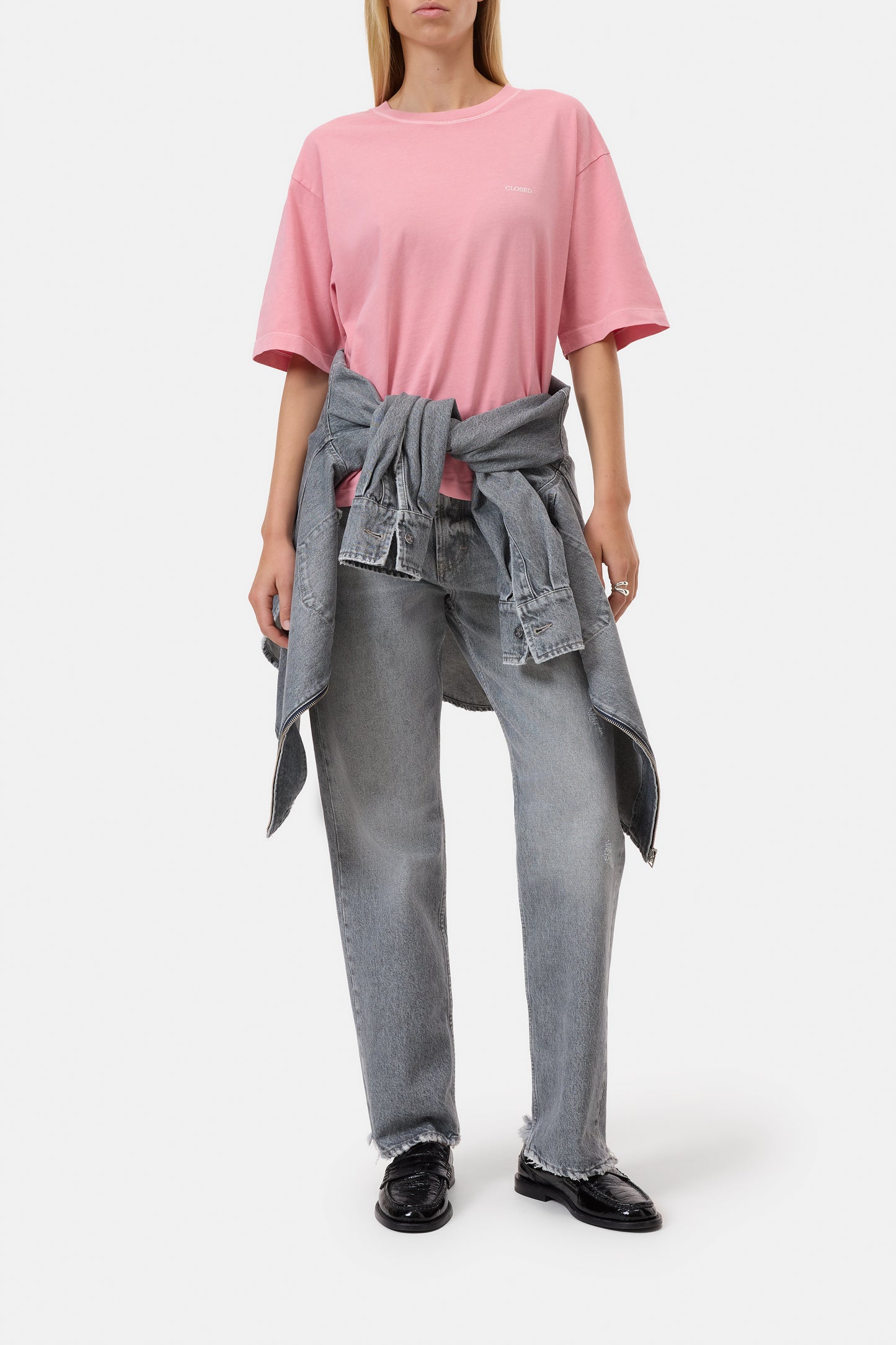 Relaxed T-shirt peony pink