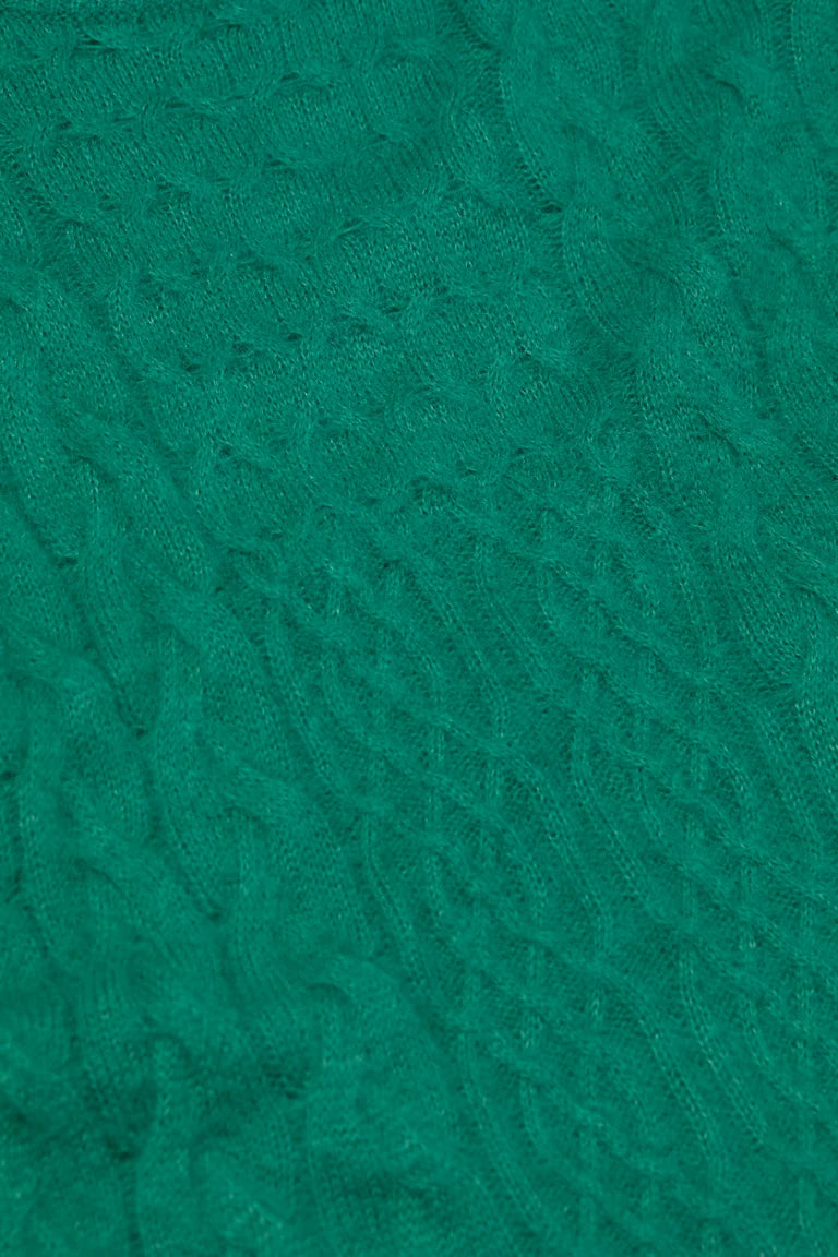 CABLE LONG SLEEVE MEADOW GREEN