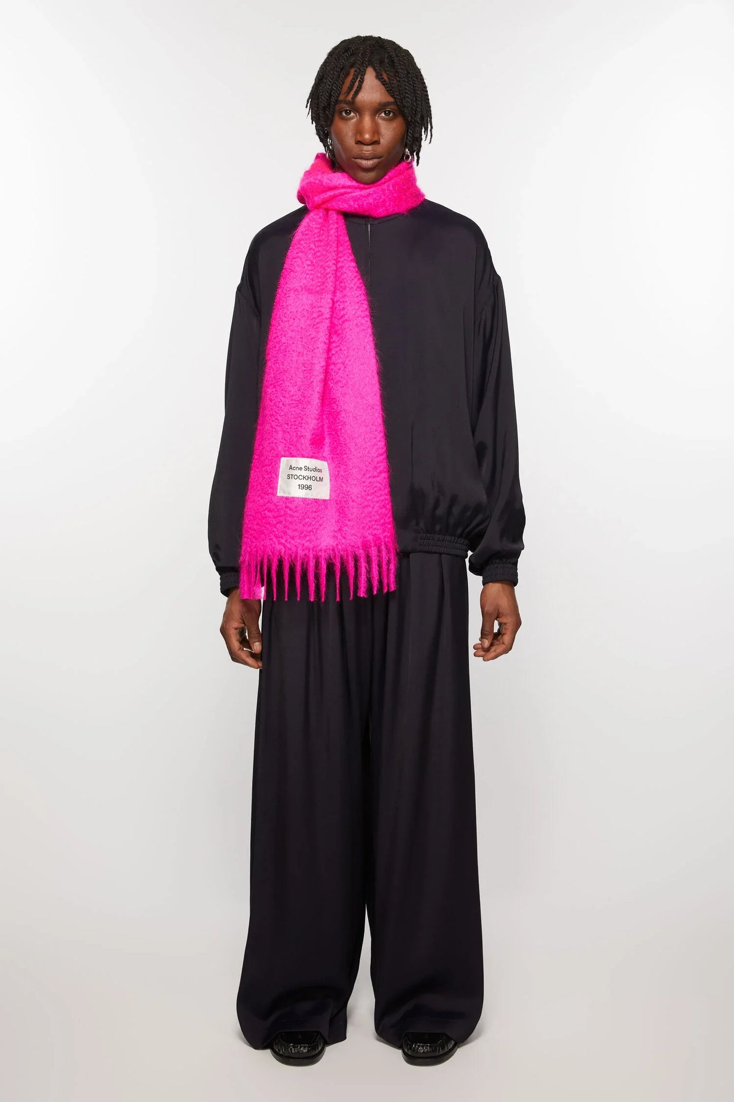 MOHAIR SCARF FUCHSIA PINK