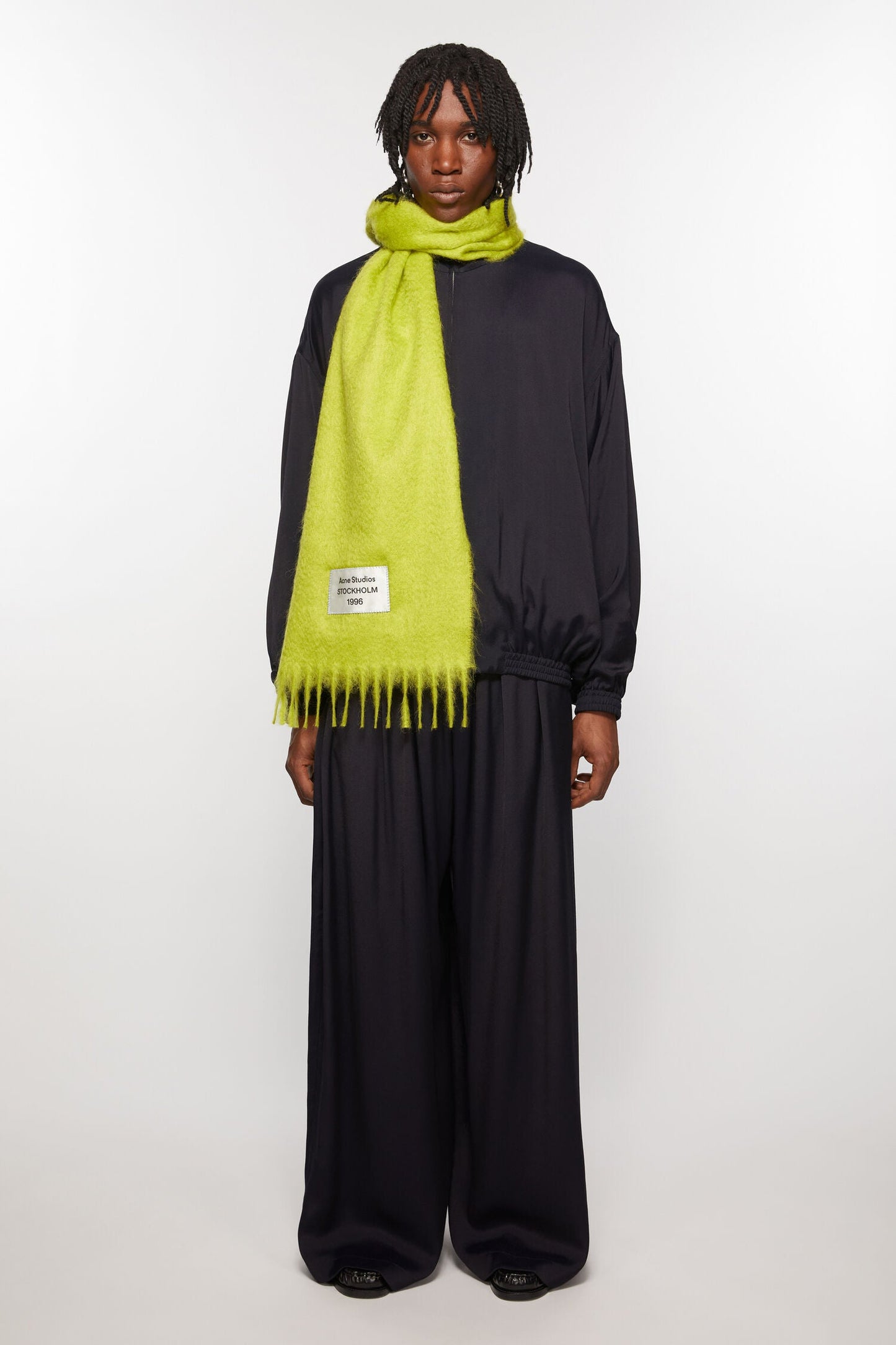 MOHAIR SCARF NEON GREEN