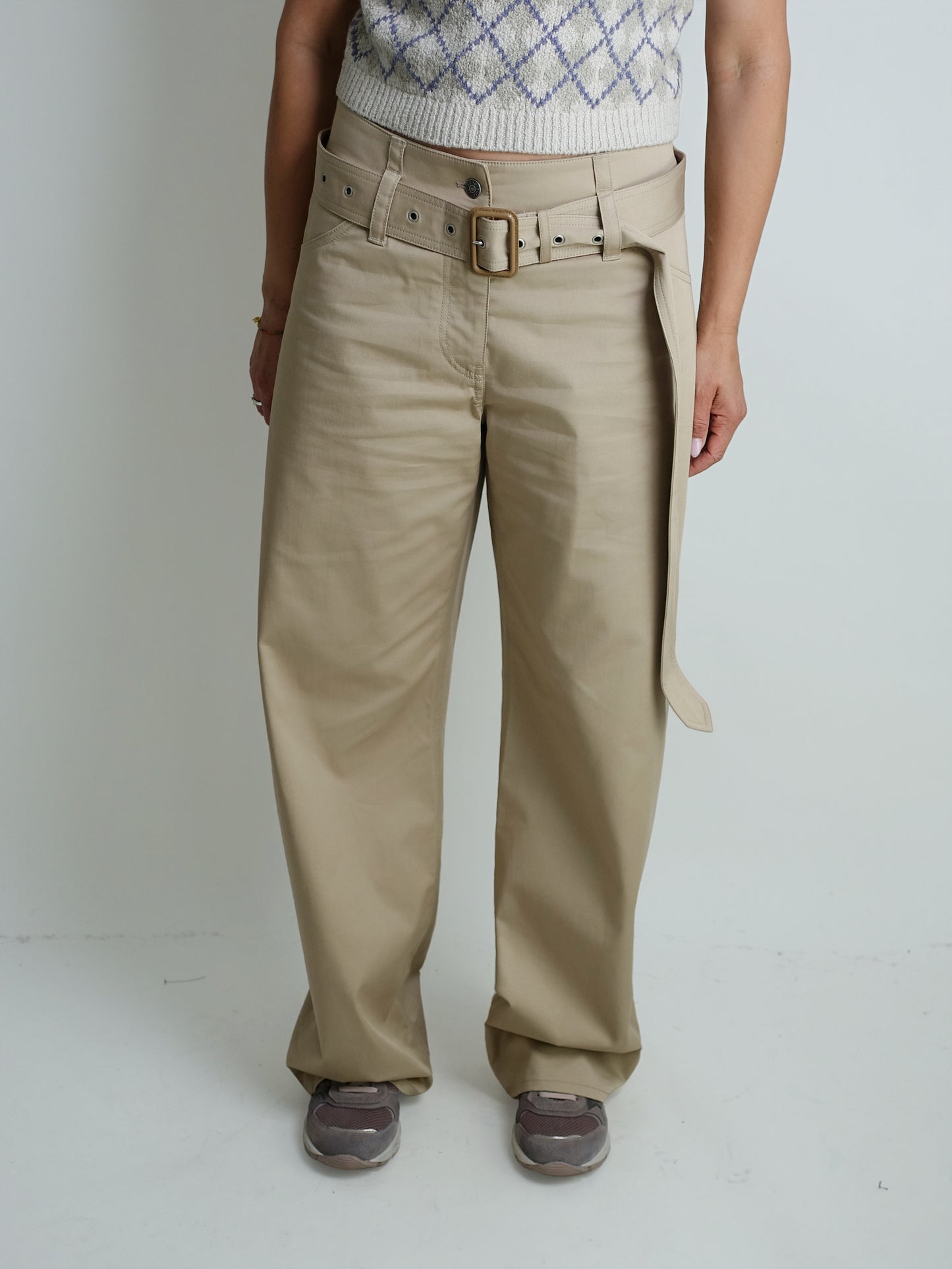 TROUSERS PALE BEIGE