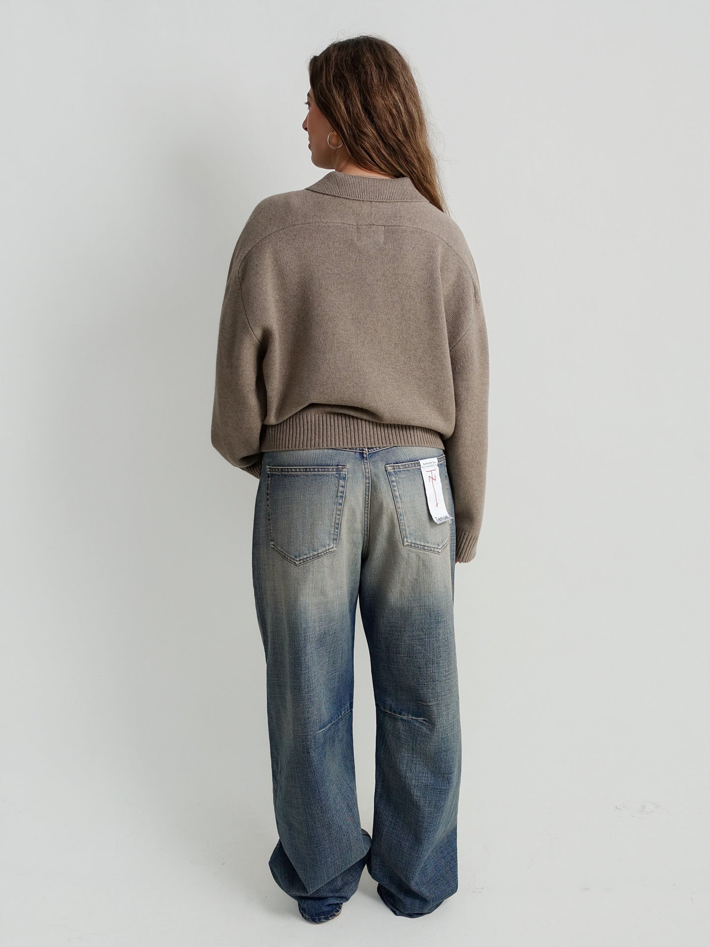 HOMERE LDS BOXY SWEATER TAUPE MELANGE