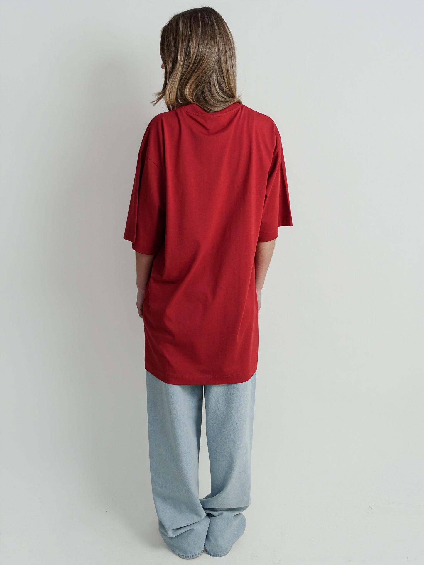 AYAZ LDS T-SHIRT DRESS RED