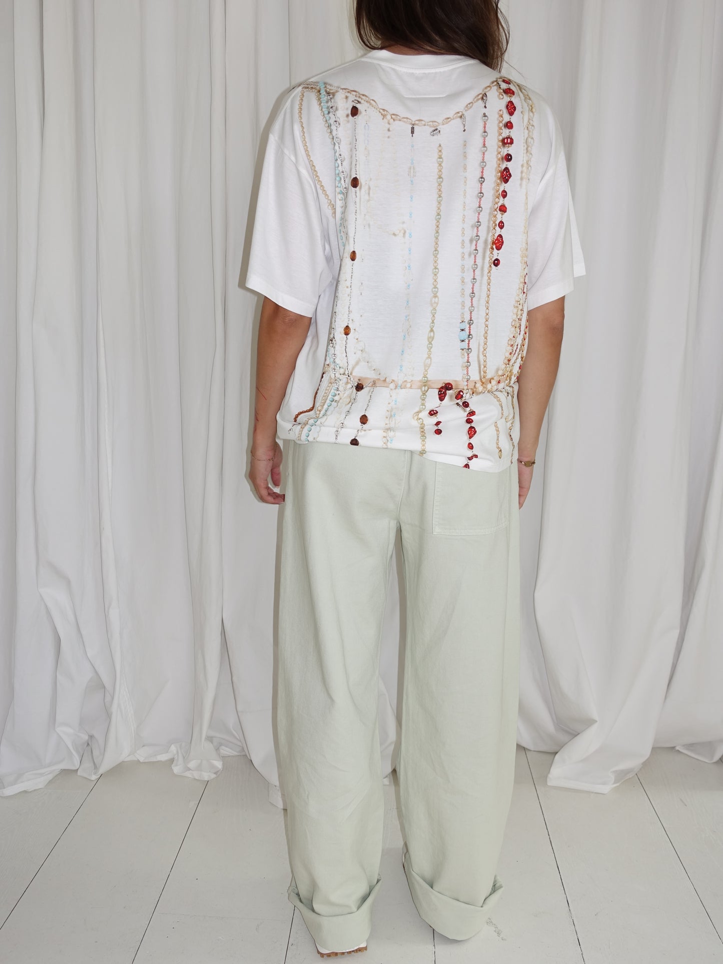 T-SHIRT PEARLS PRINT