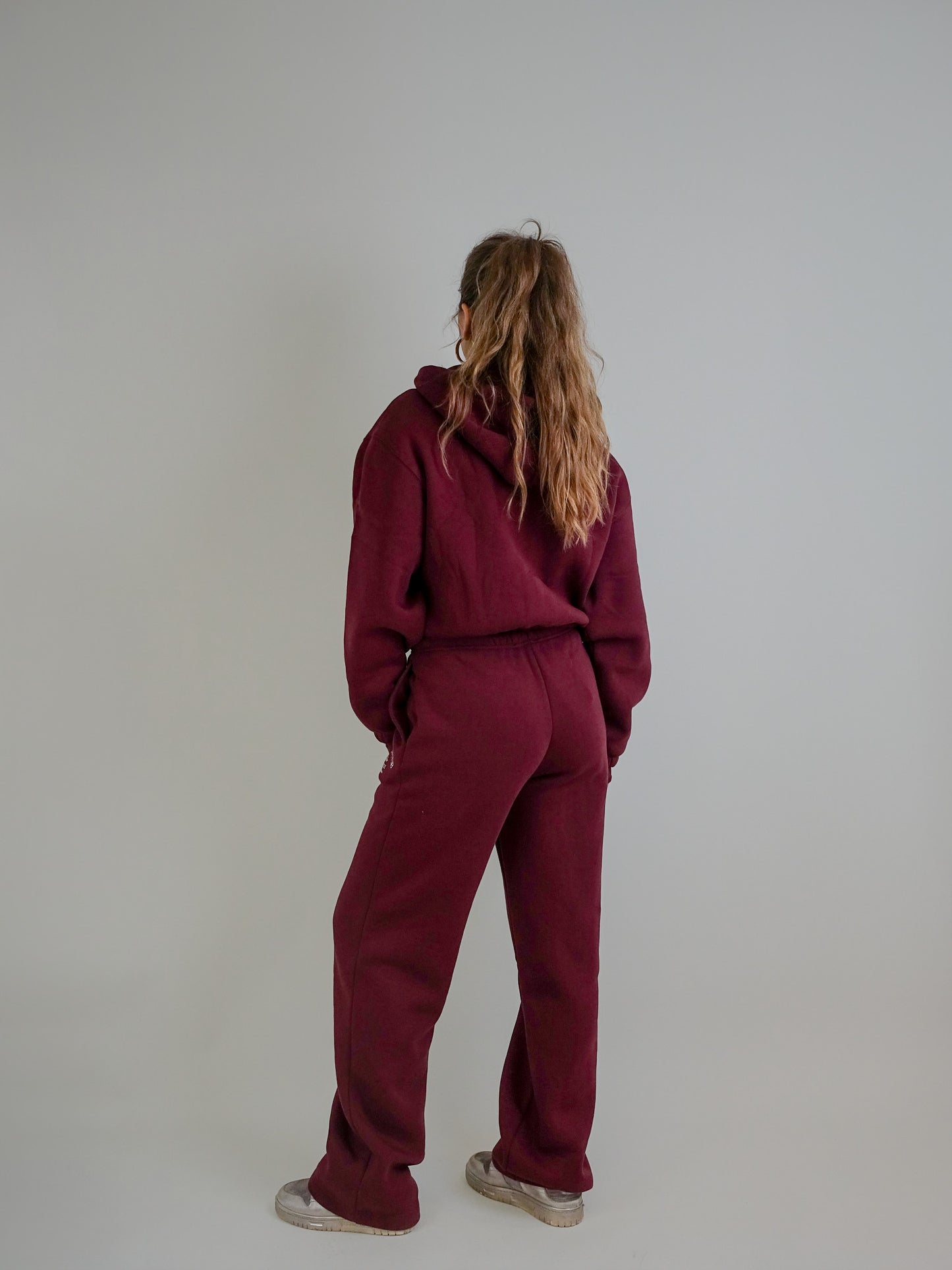 ZIP THROUGH HOODIE CHERRY RED