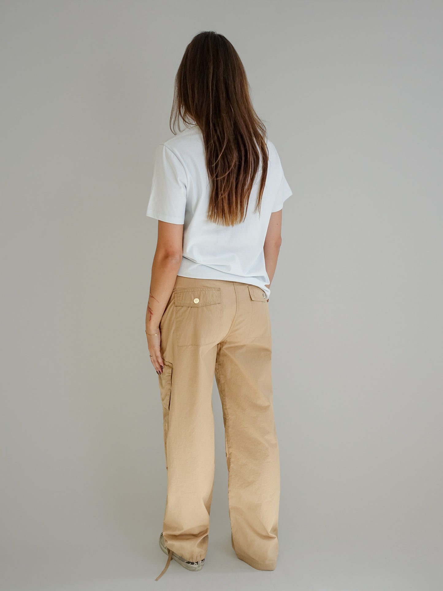WASHED COTTON TWILL PANTS CARTOUCHE