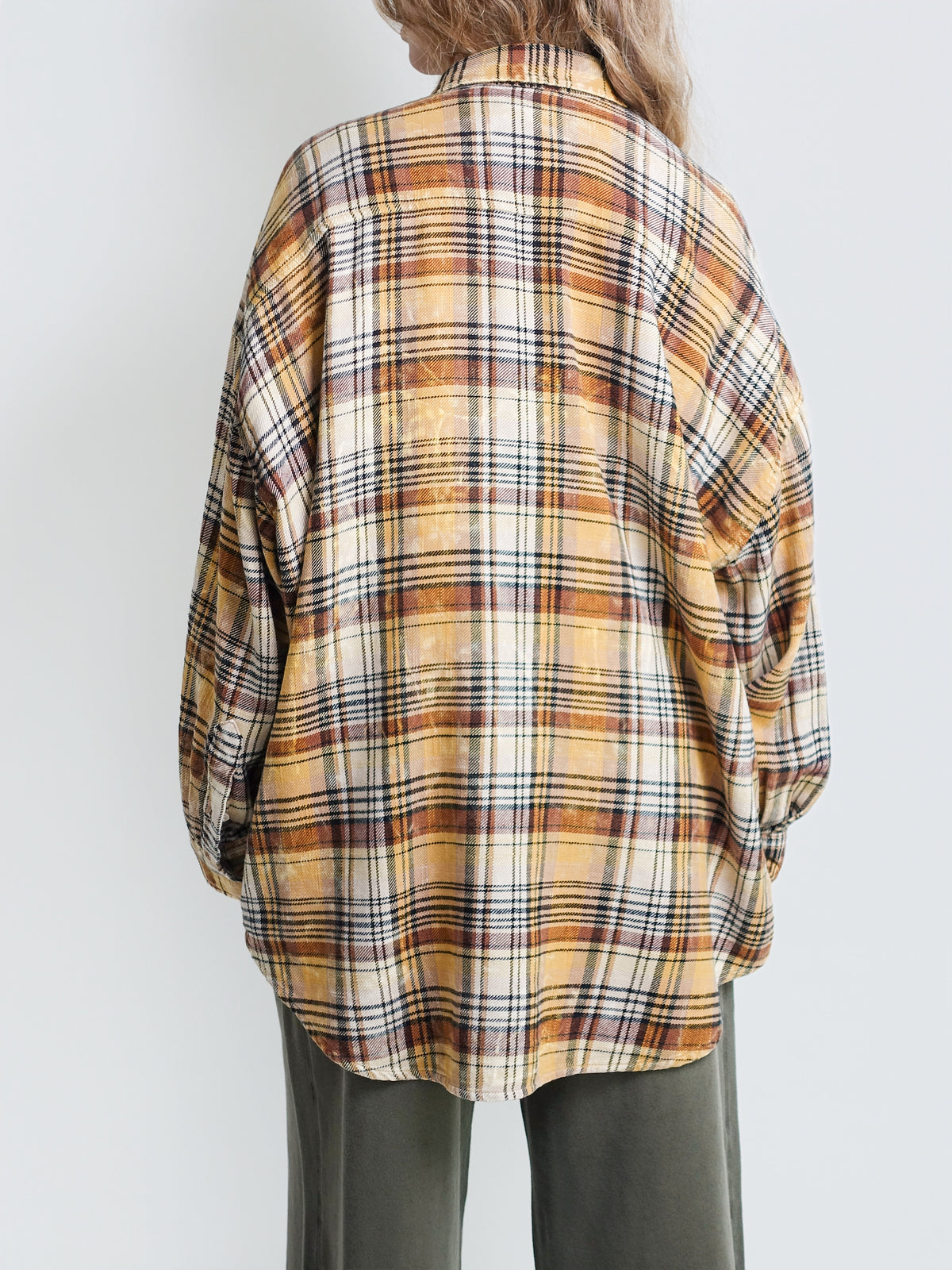 DROP NECK SHIRT YELLOW PLAID