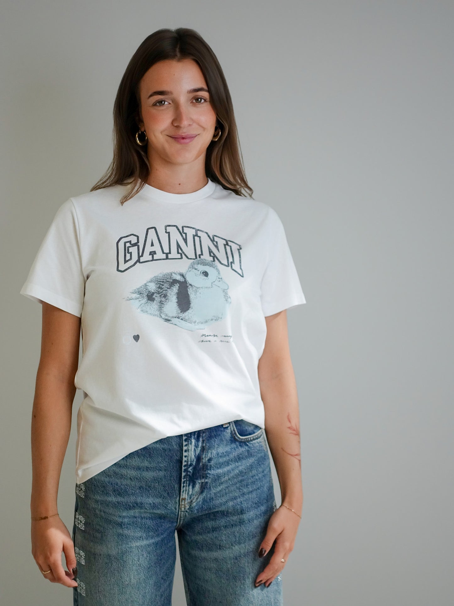 BASIC JERSEY DUCKIE RELAXED T-SHIRT BRIGHT WHITE