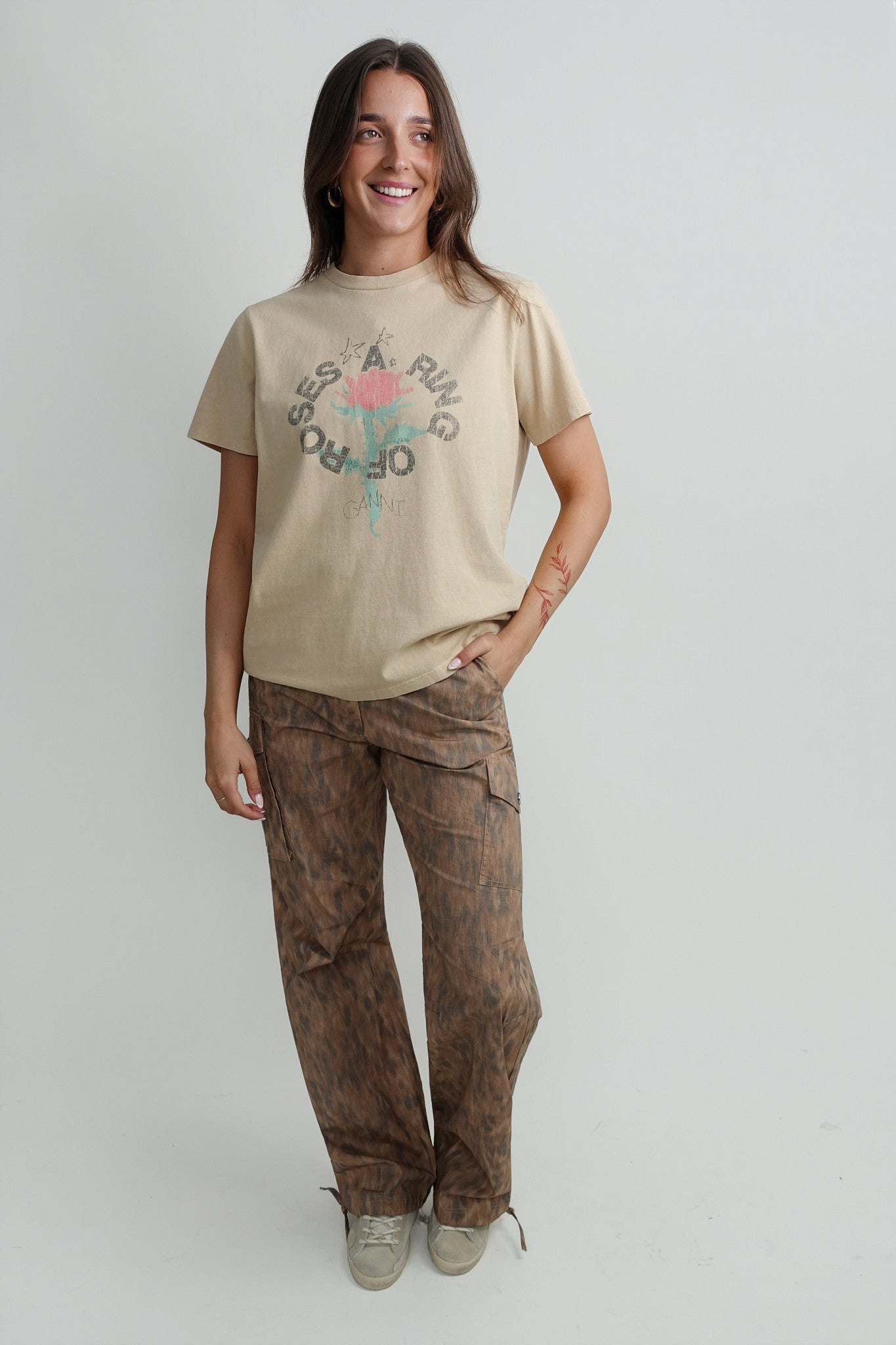FUTURE HEAVY JERSEY OVERSIZED T-SHIRT SAFARI