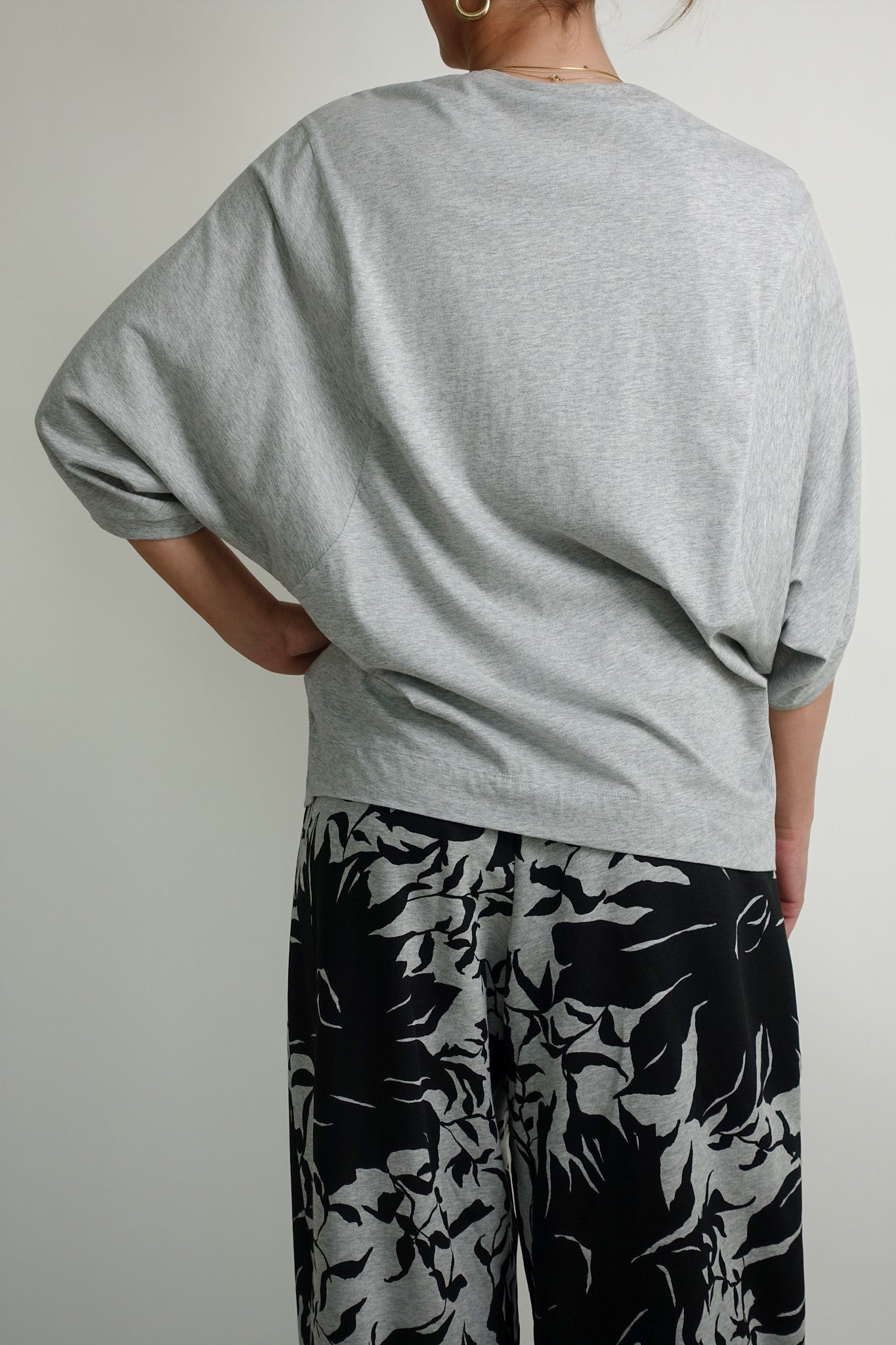 HERISSA 3600 W.K.SS.T-SHIRT GREY MELANGE