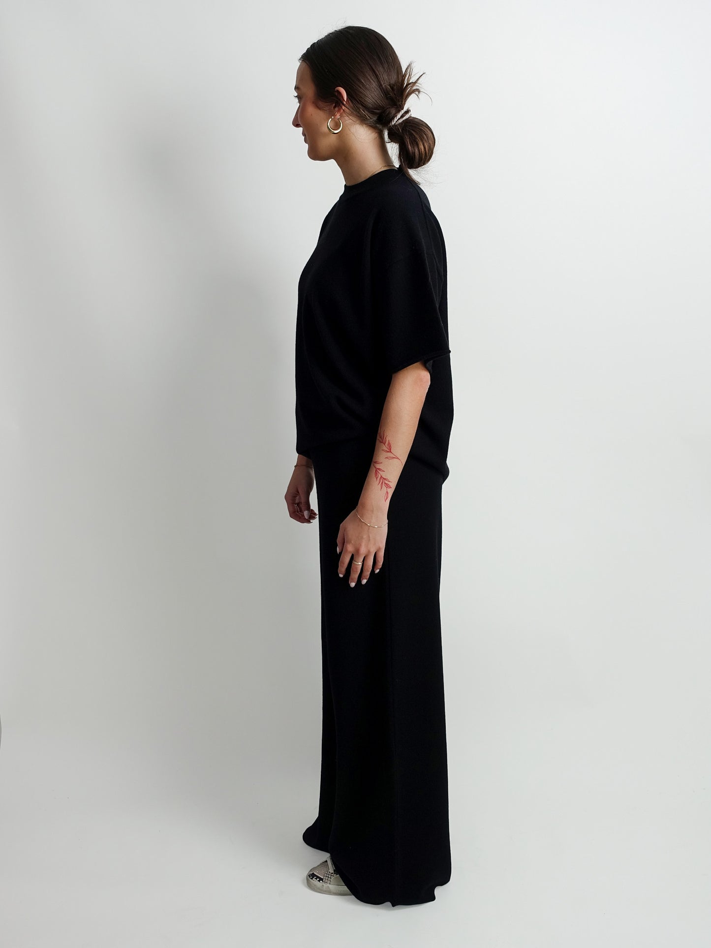 T-SHIRT WOOL CASHMERE BLACK