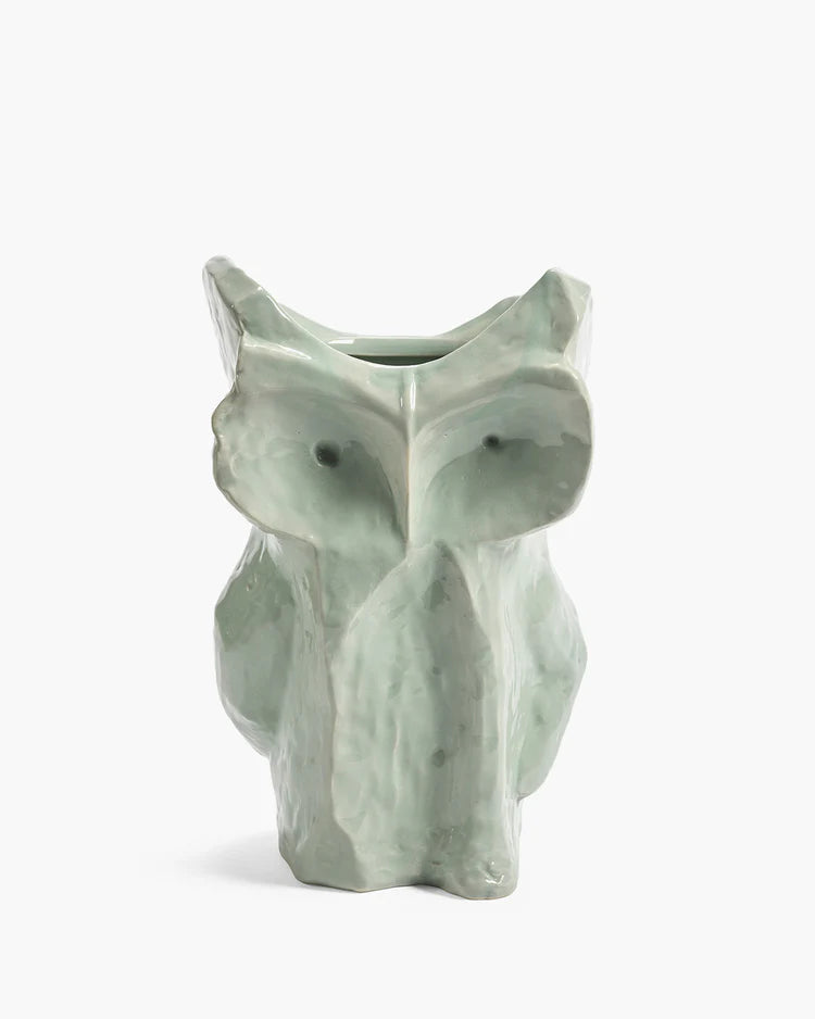 OWL VASE L LIGHT BLUE BLUE