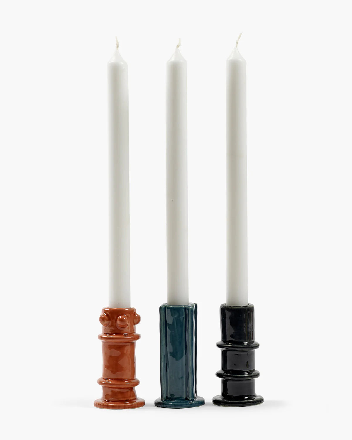CANDLE HOLDER 03 ASS/3 GLAZED MOLLY MIX