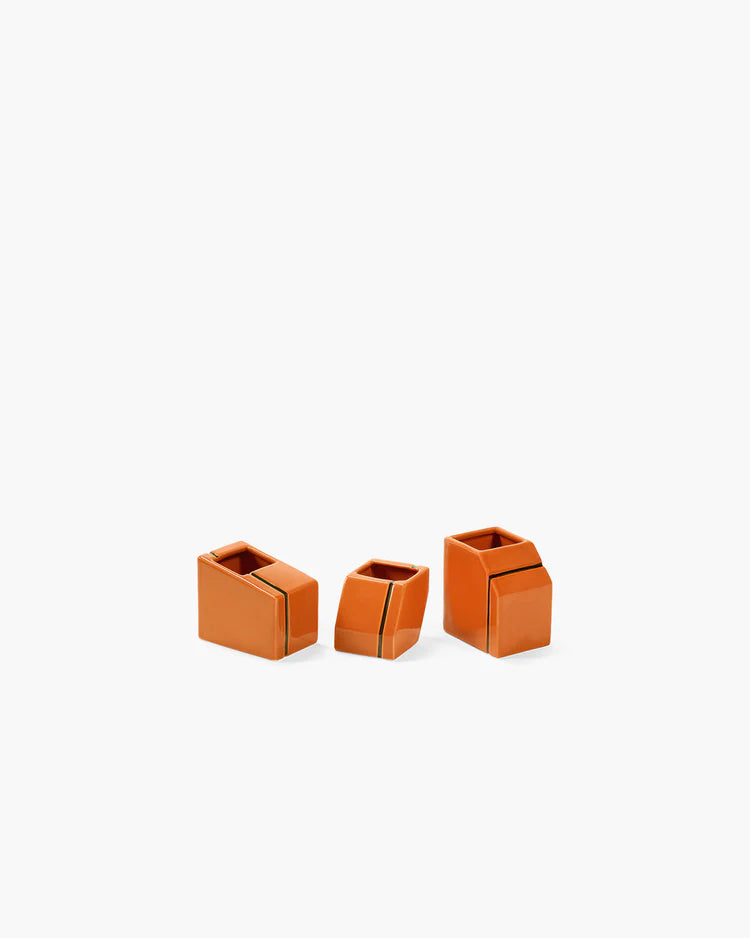 VASE MINI SET/3 ORANGE ORANGE