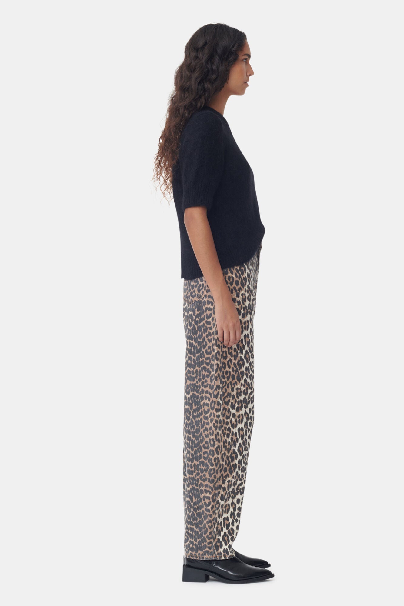 PRINT DENIM STARY LEOPARD