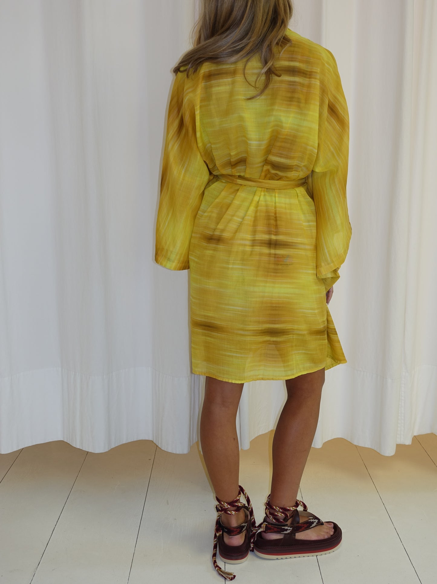 SHORT KIM KIMONO YELLOW AQUARELLE