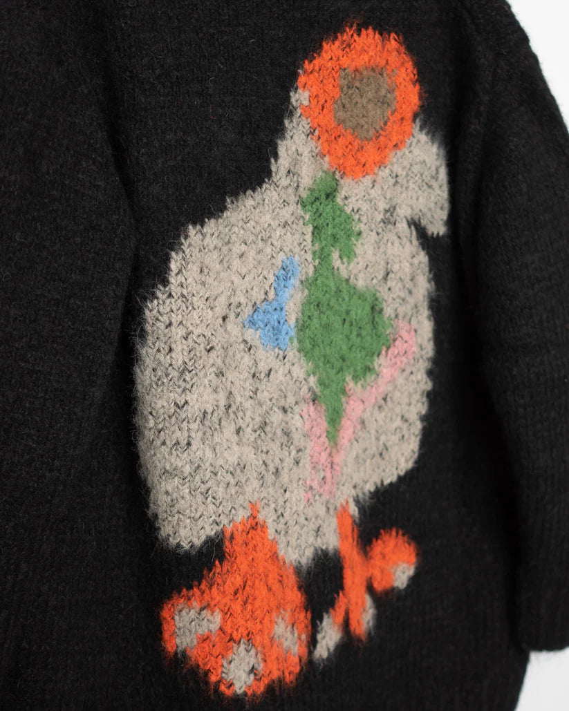DUCK, PIGEON HAND KNITTED SWEATER BLACK