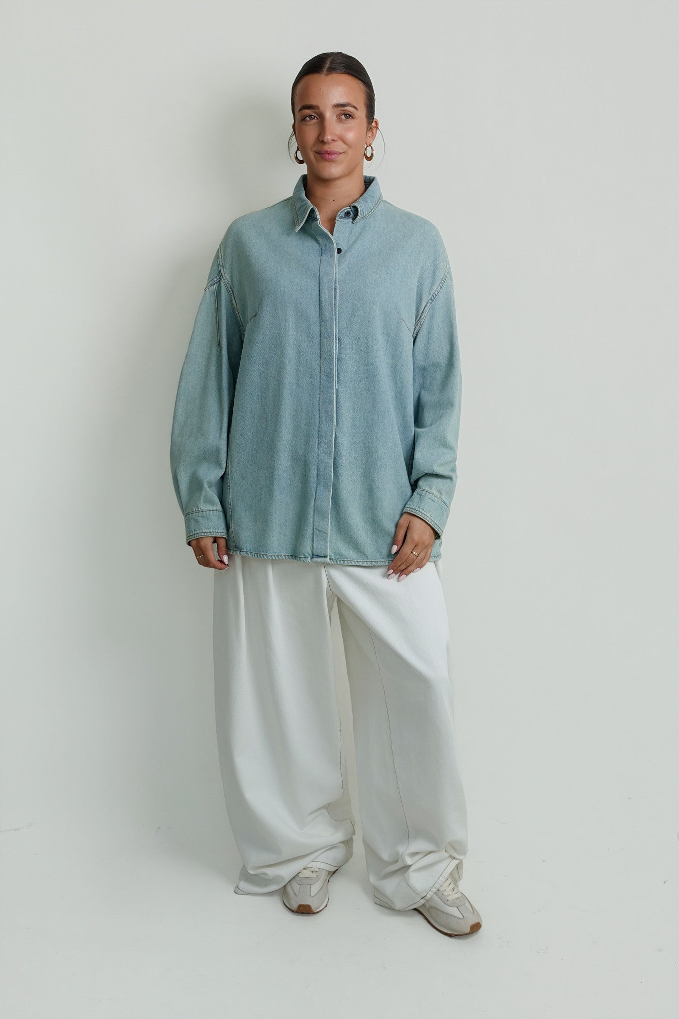 Camis Denim Skirt Ice Blue