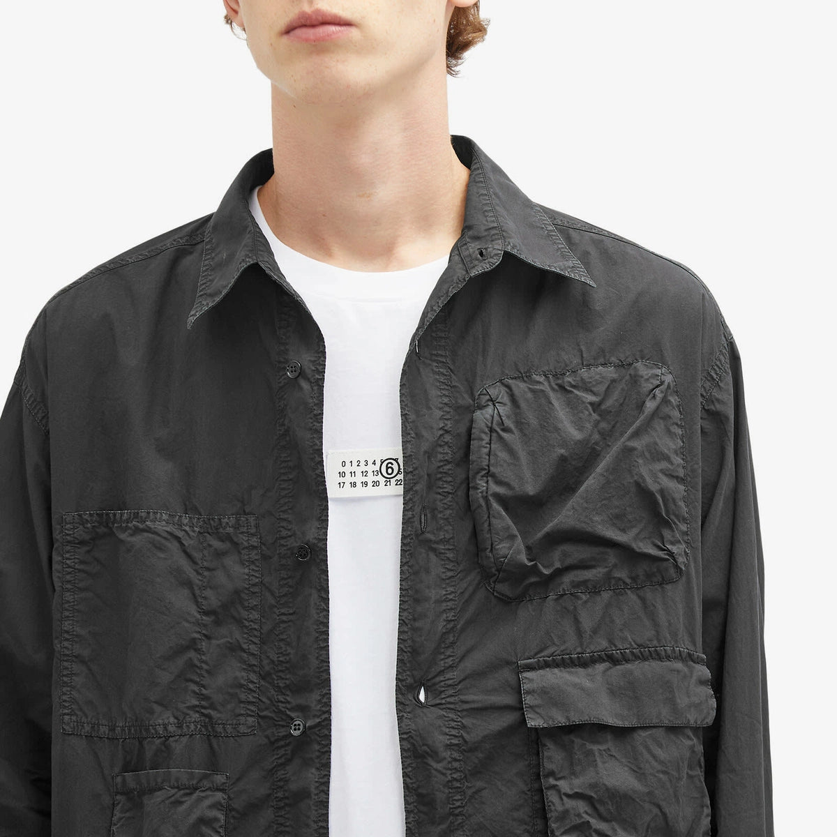LONG-SLEEVED SHIRT WASHED BLACK MEN