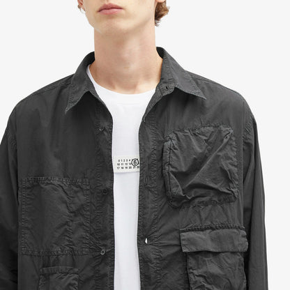 LONG-SLEEVED SHIRT WASHED BLACK MEN