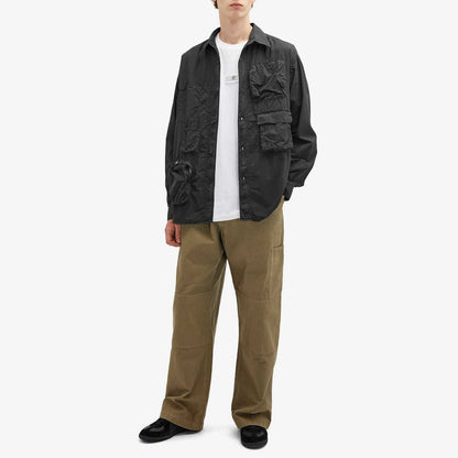 LONG-SLEEVED SHIRT WASHED BLACK MEN