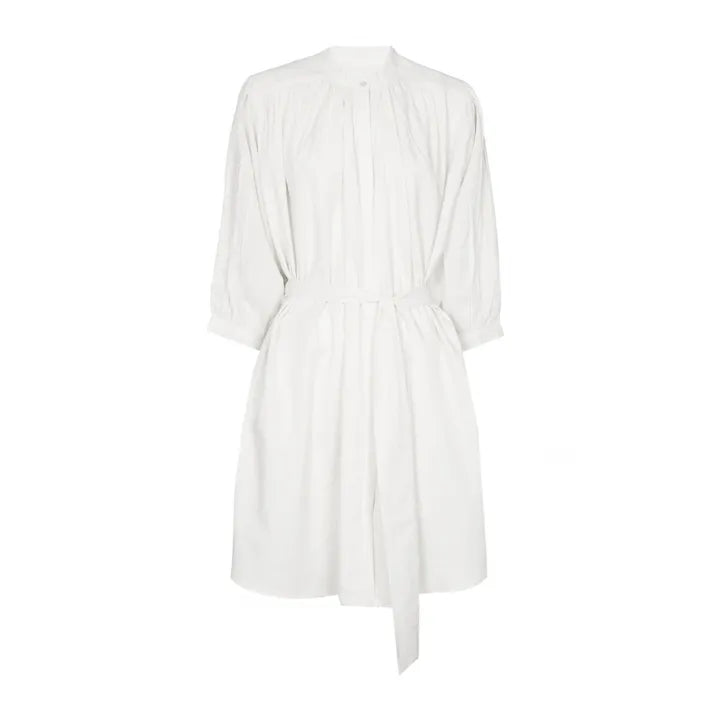 BALLOON DRESS SHORT DOUBLE LAYERED WHITE