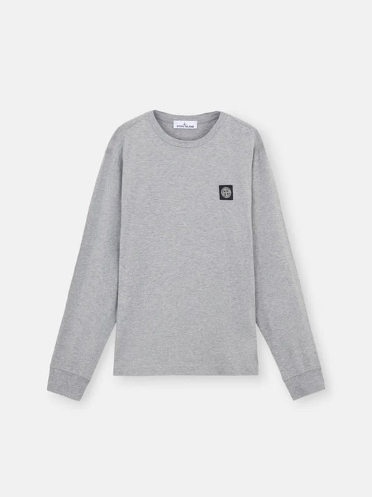 LONG SLEEVE POLO MELANGE GREY