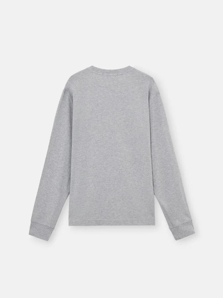 LONG SLEEVE POLO MELANGE GREY