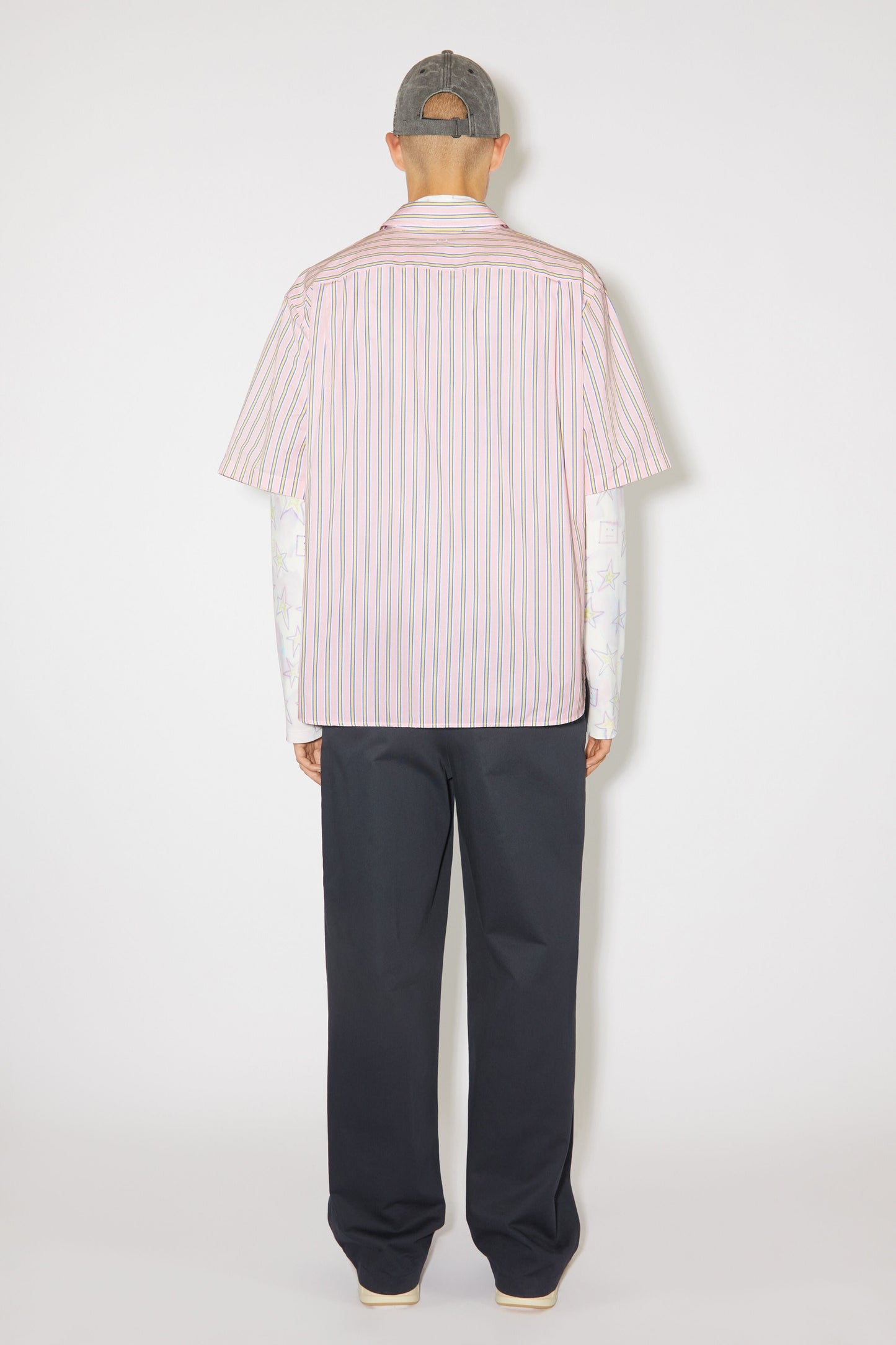 SHORT SLEEVE SHIRT PINK/YELLOW