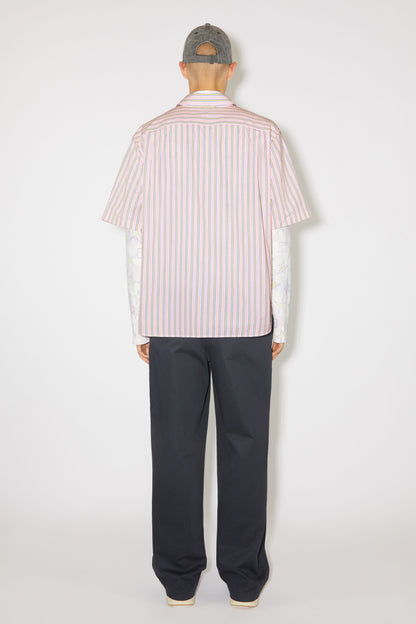 SHORT SLEEVE SHIRT PINK/YELLOW