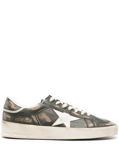 STARDAN LEATHER UPPER STAR AND HEEL NYLON TONGUE GREEN/WHITE