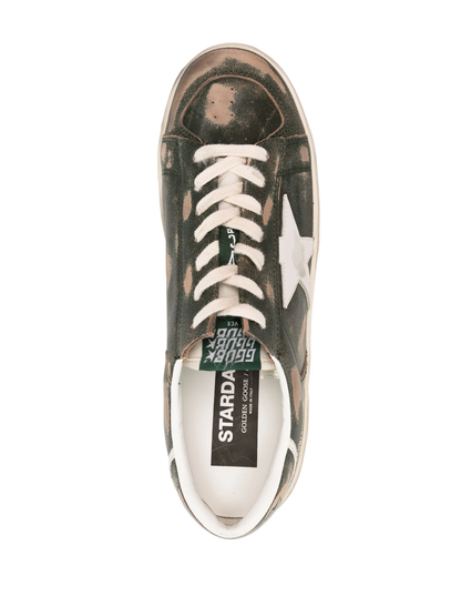 STARDAN LEATHER UPPER STAR AND HEEL NYLON TONGUE GREEN/WHITE