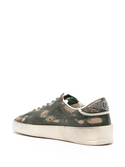 STARDAN LEATHER UPPER STAR AND HEEL NYLON TONGUE GREEN/WHITE