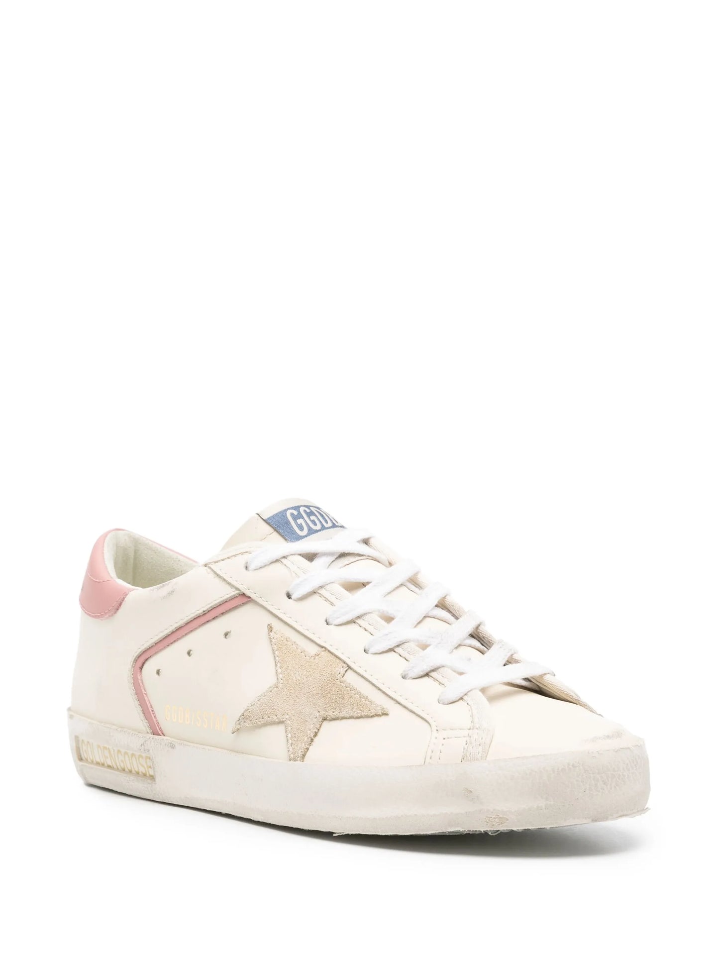 SUPER-STAR LEATHER UPPER SUEDE STAR LEATHER HEEL CREAM/SEEDPEARL/ASH ROSE