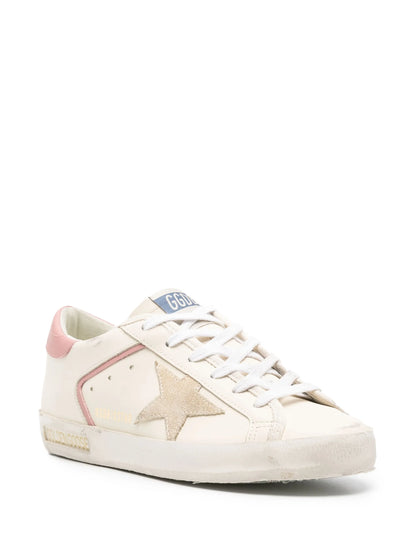 SUPER-STAR LEATHER UPPER SUEDE STAR LEATHER HEEL CREAM/SEEDPEARL/ASH ROSE
