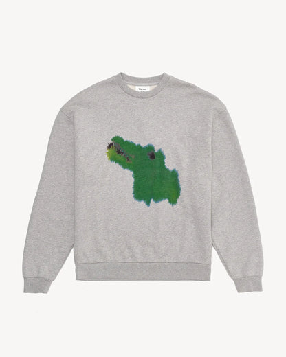 CROCODILE, LOGO SWEATER GREY