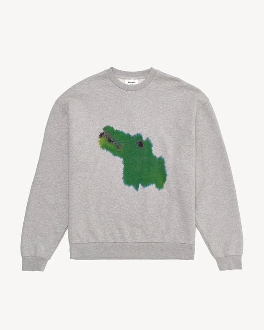 CROCODILE, LOGO SWEATER GREY