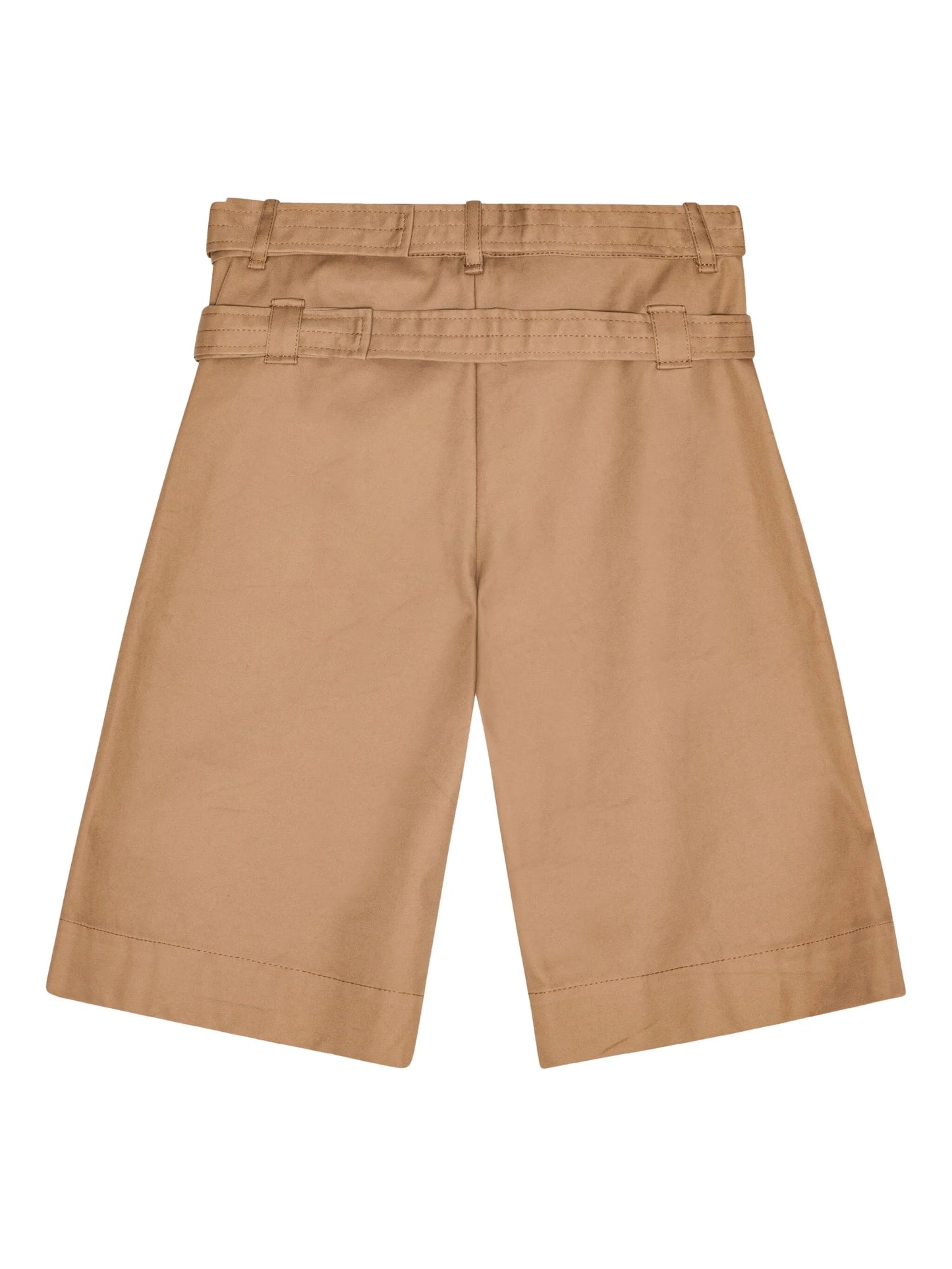 BONDED COTTON BELT SHORTS TIGER'S EYE