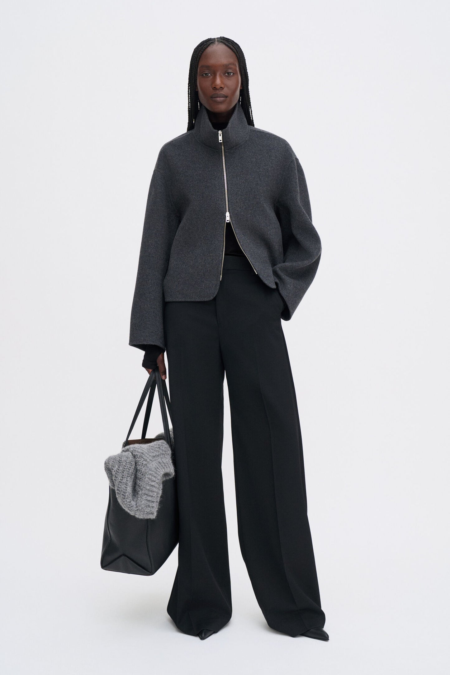 DAFINA JACKET DARK GREY MELANGE