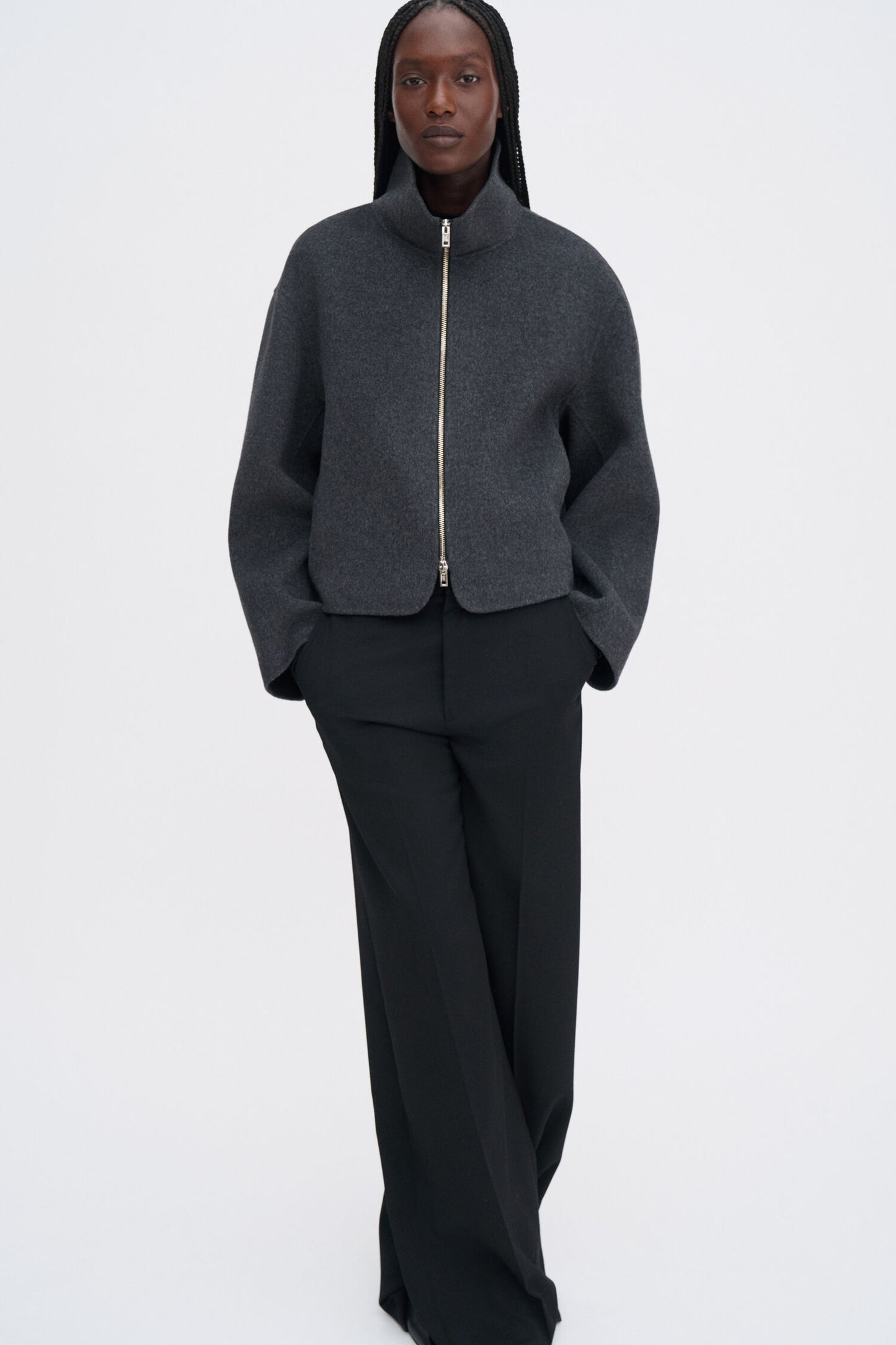 DAFINA JACKET DARK GREY MELANGE