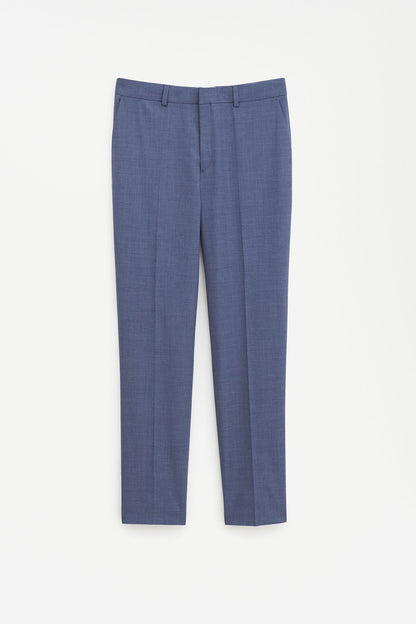 EMMA CROPPED COOL WOOL TROUSER DUSTY BLUE