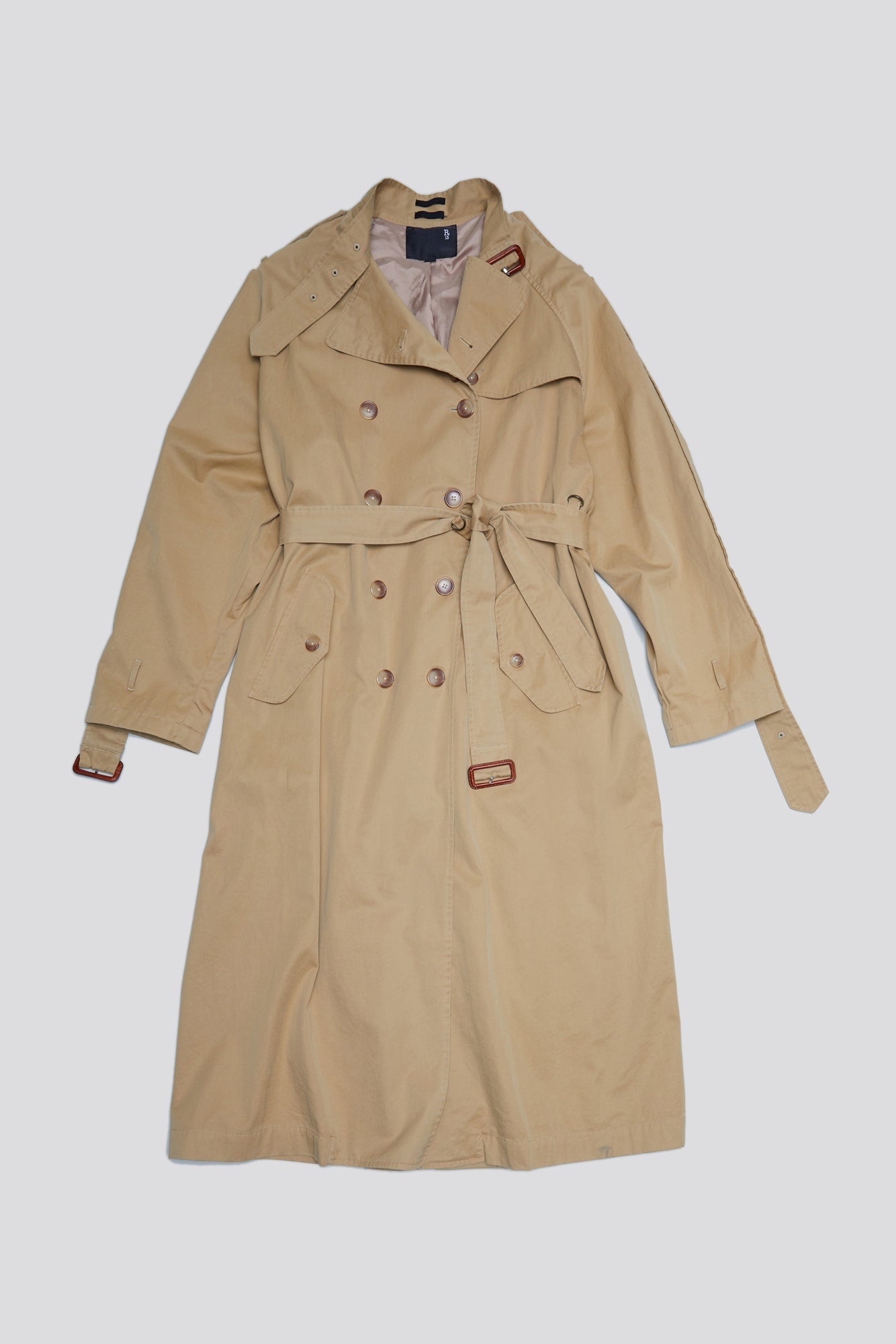 DECONSTRUCTED OVERSIZED TRENCH COAT KHAKI