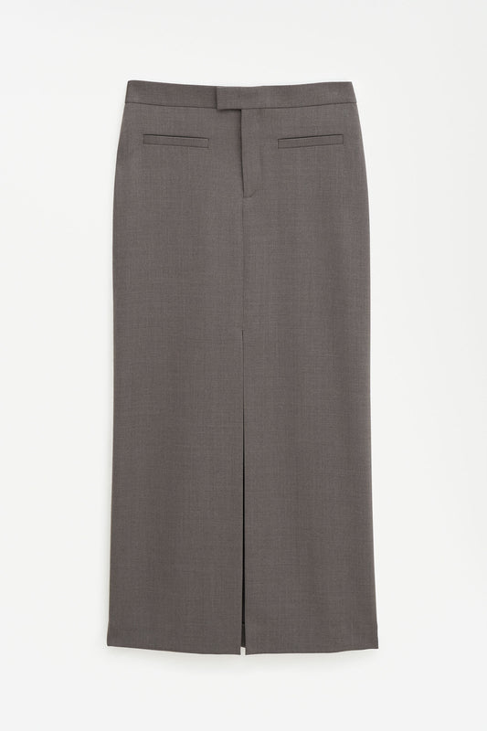 LONG TAILORED SKIRT DRIFTWOOD