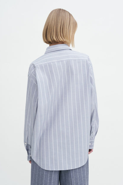 COTTON CHAMBRAY SHIRT CHAMBRAY STRIPE