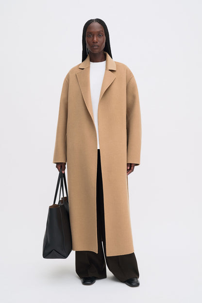 ALYSSA DOUBLÉ COAT DARK CAMEL