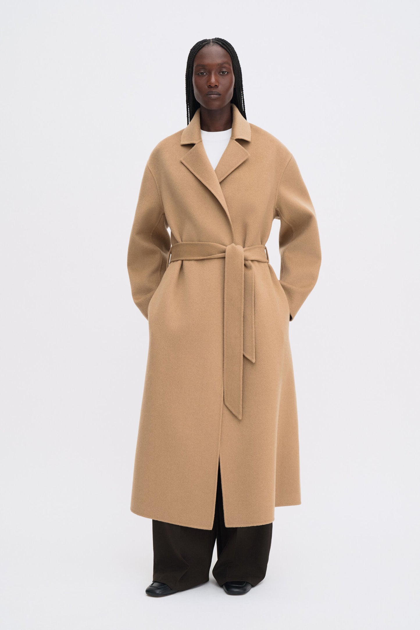 ALYSSA DOUBLÉ COAT DARK CAMEL
