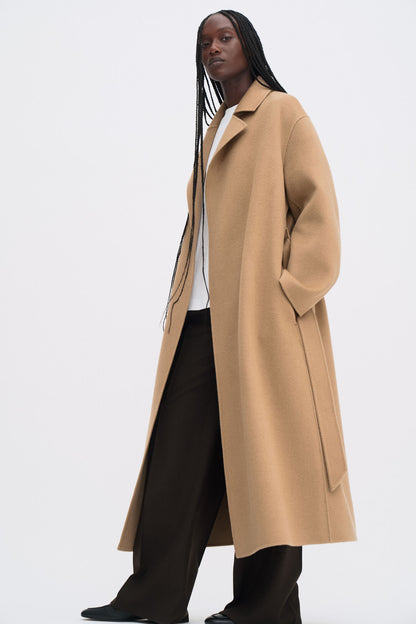ALYSSA DOUBLÉ COAT DARK CAMEL