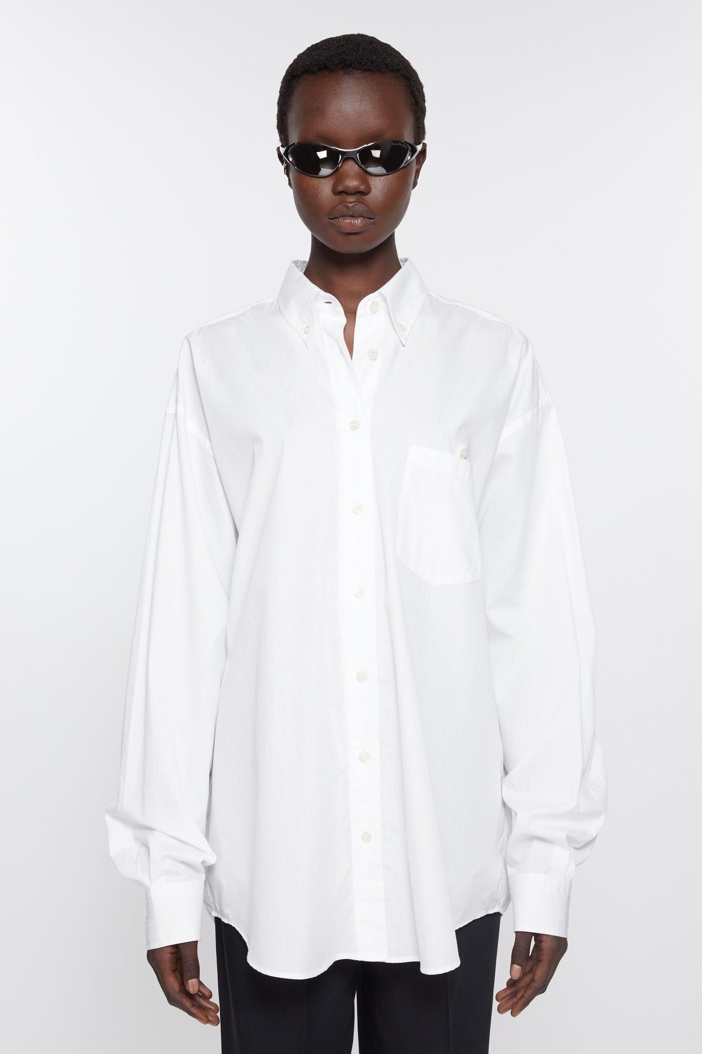 POCKET SIGNATURE BLOUSES WHITE