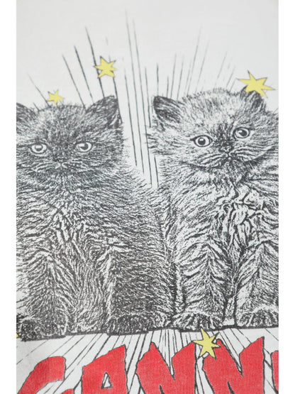 BASIC JERSEY KITTENS RELAXED T-SHIRT ILLUSION BLUE