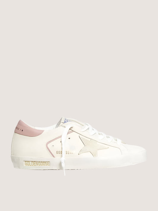 SUPER-STAR LEATHER UPPER SUEDE STAR LEATHER HEEL CREAM/SEEDPEARL/ASH ROSE